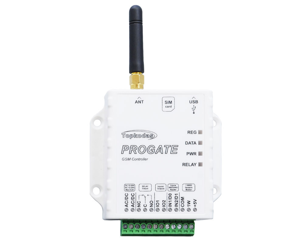 Releu GSM Wireless pentru deschidere porti, bariere, automatizari sau yale, NC-NO, 2G, 12-24V, Wiegand, PROGATE-2G