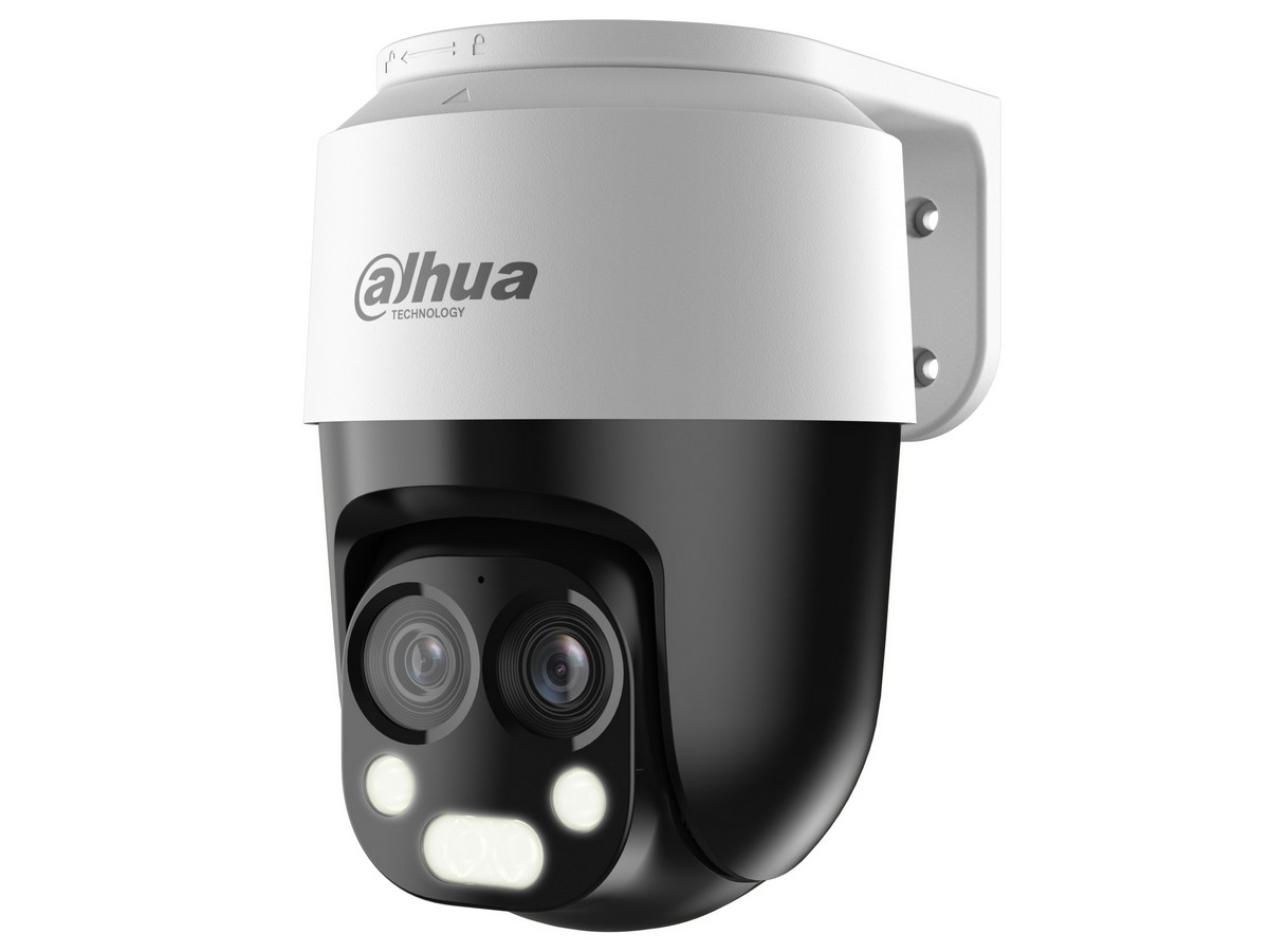Camera de supraveghere HDCVI Dahua HAC-PT1200B-IL-A-E2Z, 2MP, rotire de pe mobil, IR+LED, 2x lentile fixe, microfon, IP66