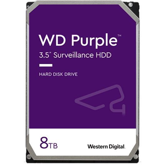 Hard Disk (HDD) 8TB Western Digital Purple, Pentru supraveghere Video, 128 mb Cache, WD84PURU