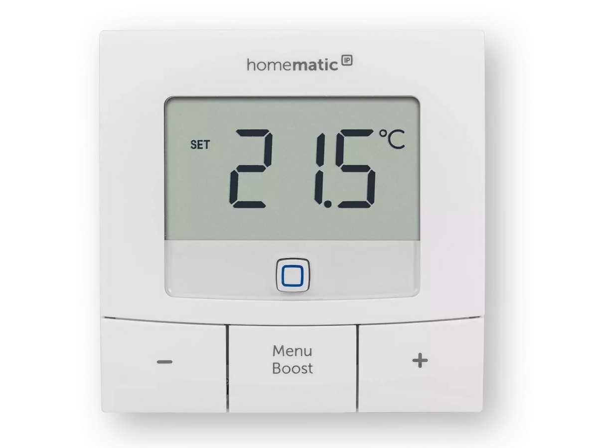 Termostat pentru incalzire in pardoseala, 6 profiluri incalzire, raza actiune 250m, afisaj LED, IP20, aplicatie mobila, Homematic HmIP-WTH-B