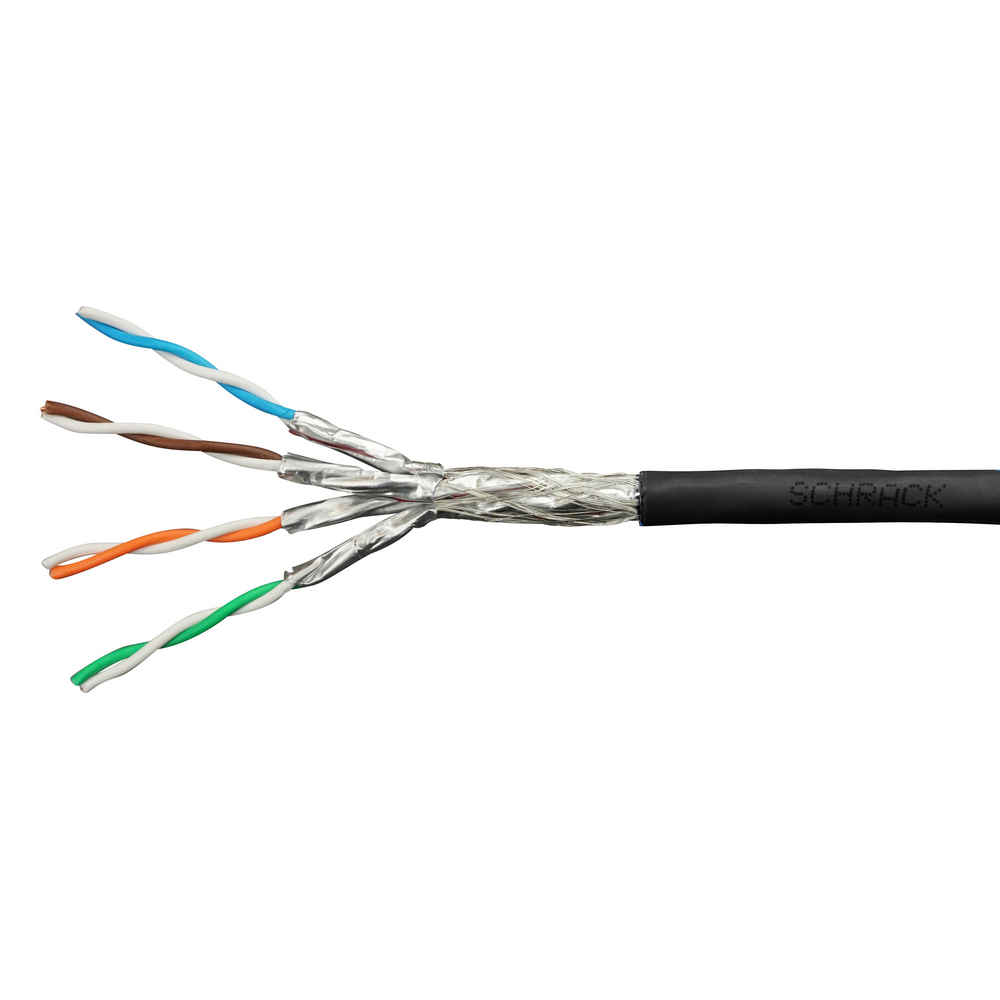 Cablu de retea S/FTP Cat.7, 4x2xAWG23/1, diametru nominal 1.5mm, Schrack HSKP4233S