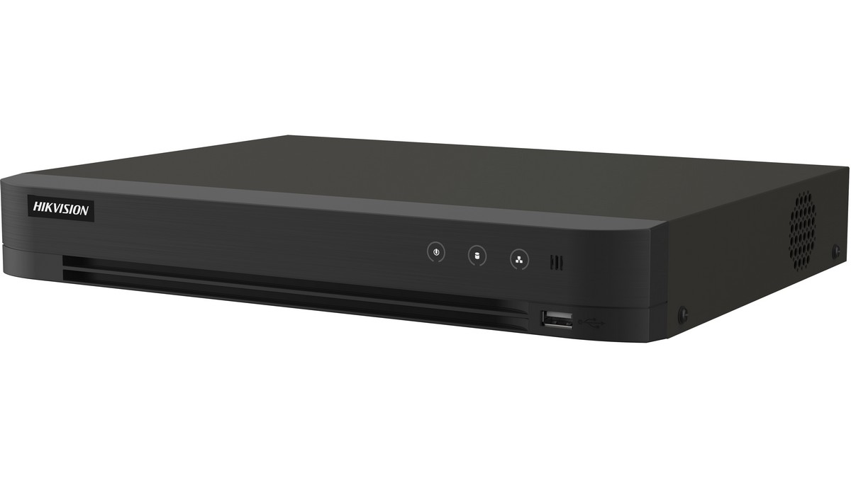 DVR 16 canale, Hikvision iDS-7216HQHI-M1/XT/16A+4/1ALM AcuSense, 5MP 3K, Audio prin HDTVI, 1x SATA max 12TB