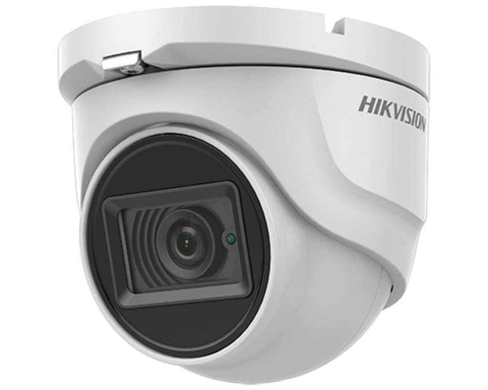 Camera de supraveghere 4 in 1, dome, 5 MP, IR 30 metri, Hikvision, DS-2CE76H8T-ITMF28
