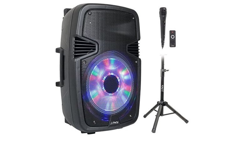 Boxa activa 400W RMS, 15 inch/ 38 cm, PARTY-15PACK, Bluetooth, USB, SD, FM, LED, stand, microfon, karaoke