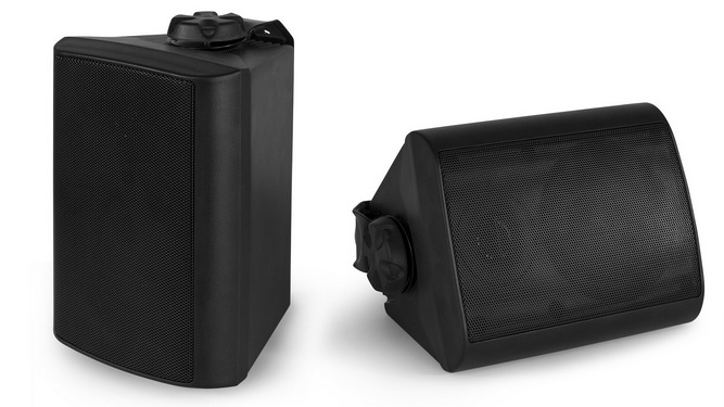 Set 2 boxe 30W RMS, 8 ohm,  Power Dynamics BGO40-BL, interior/exterior, negru