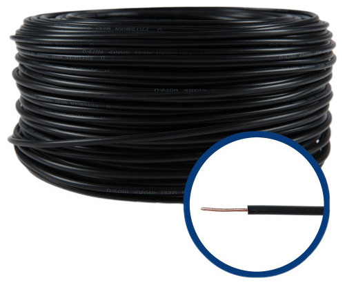 Conductor FY 2,5 mm, solid, 100 m, FFY2.5-NEGRU