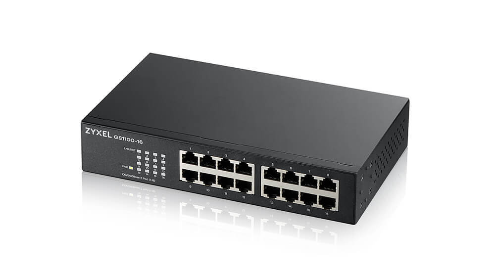 Switch Zyxel GS1100-16-EU0103F, 16 porturi GbE, putere 10W