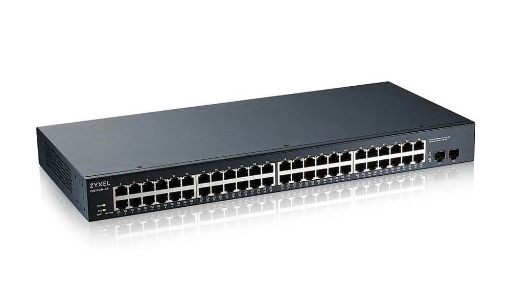 Switch Zyxel GS1900-48-EU0102F, 48 porturi 100/1000Mbps, smart management, montare in rack