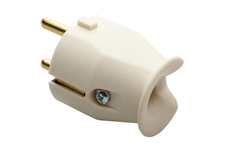 Stecher portabil Gewiss GW28011, 2P+E 10/16A, 250Vca, standard german/francez, alb