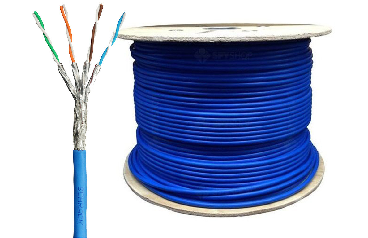 Cablu S/FTP cat7 Cupru Tambur 500M SCHRACK HSKP423HB/500