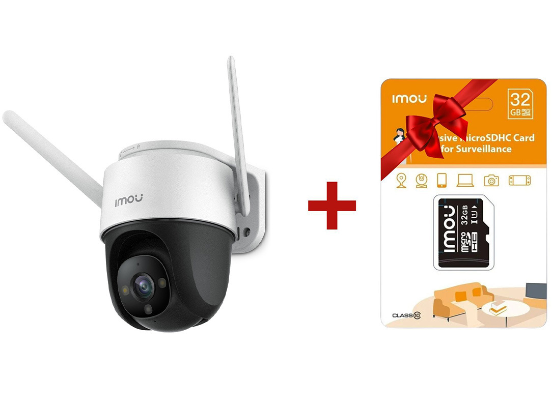 Camera supraveghere wireless Imou Cruiser + card microSD cadou, 32GB, 2MP Full Color, PTZ, audio bidirectional, IPC-S22FP+SD32GB