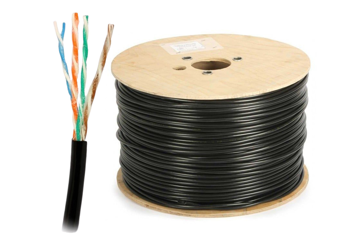 Cablu UTP CUPRU cu GEL, 305m, CAT5E, pentru exterior TAMBUR KAB0110
