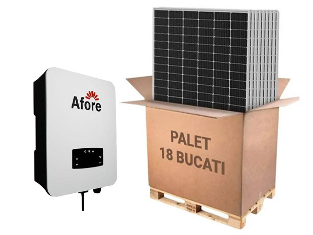 Sistem fotovoltaic Trifazat On-Grid 8KW, Invertor Afore si Panou fotovoltaic Canadian Solar CS6L-460MS 460W, KIT BNT008KTL+CS6L-460MS