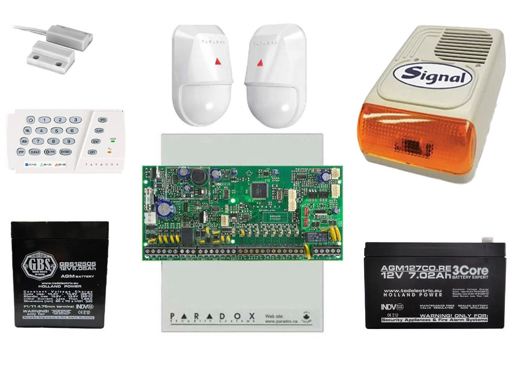 Kit sistem alarma Paradox SP4000+NV5 de exterior KIT SP4000NV5 EXT