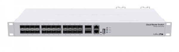 Switch SFP de mare viteza, 24 Porturi de 10 Gbps, 2x QSFP+ 40G, alimentare Duala, RouterOs, SwOS