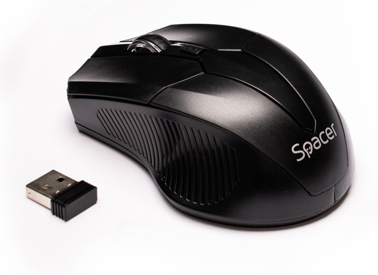 Mouse Wireless cu 4 butoane 800 / 1200 / 1600 DPI, Plug and play, design ergonomic, Spacer SPMO-W02