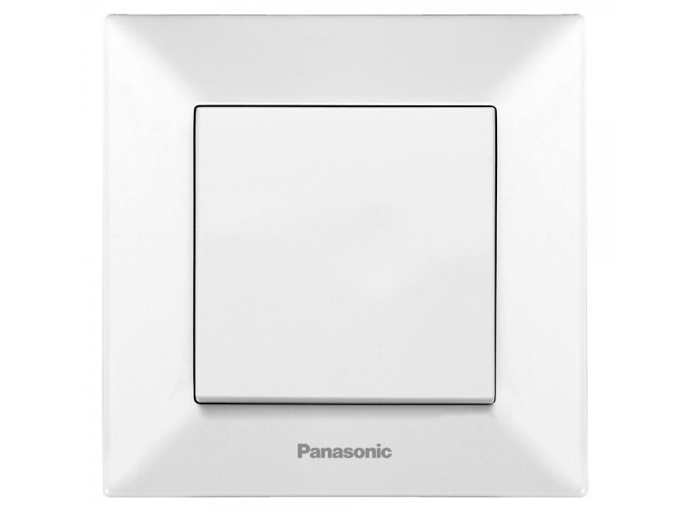 Intrerupator simplu, 10AX, Panasonic P-A1, 250V, alb, incastrat, plastic, IP20