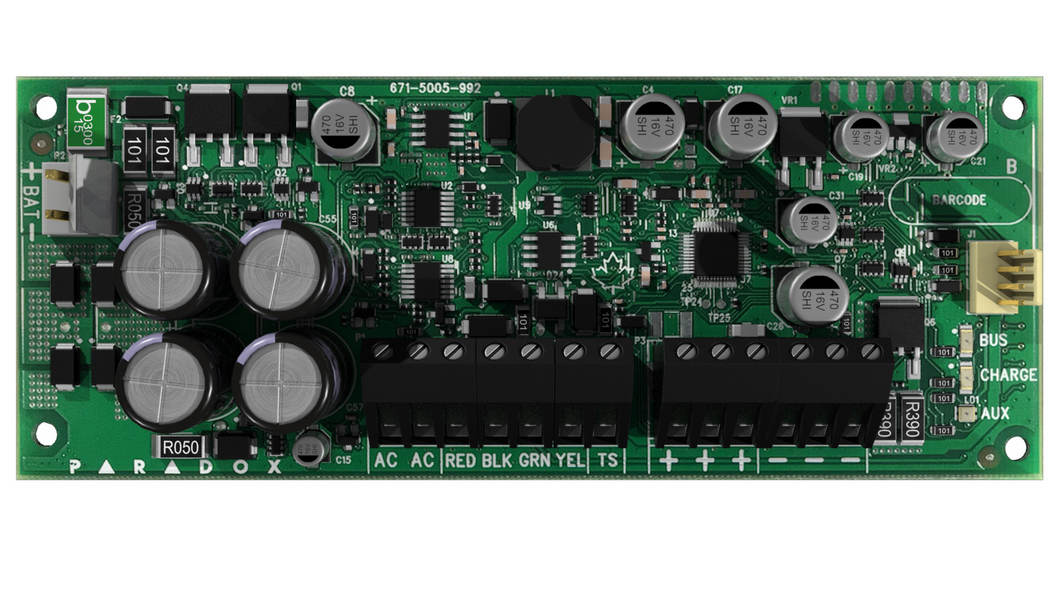Sursa de alimentare supravegheata 2.8A, Paradox PS25+, incarcare baterie 1.2A