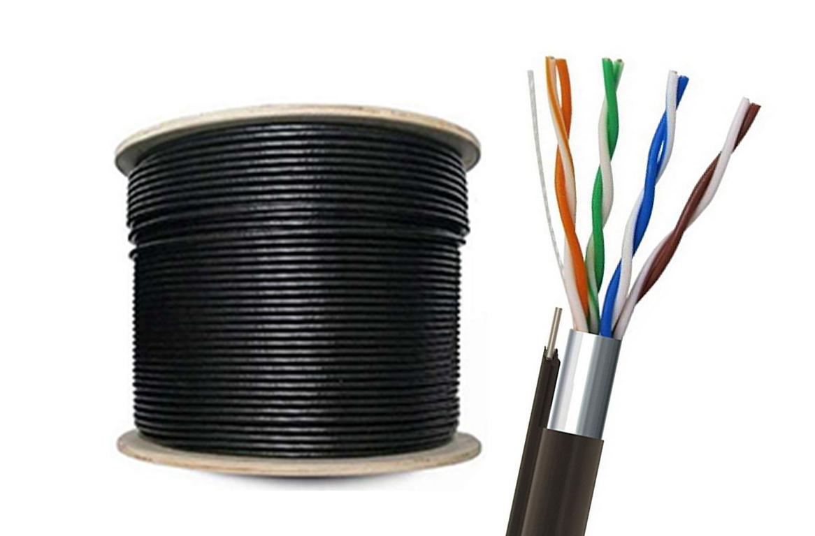 Cablu de retea FTP Cat5E cu sufa, cupru, 305 metri, Safer, SAF-FTP5S305-CU