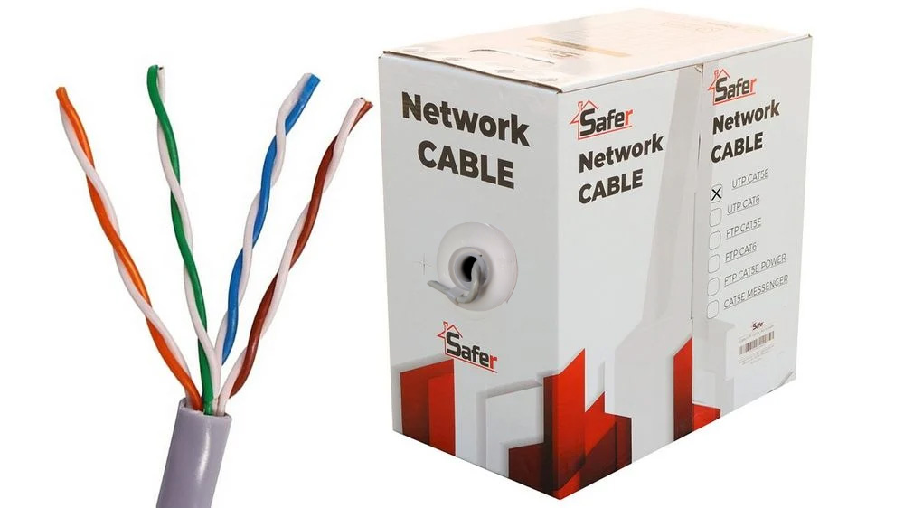 Cablu de retea UTP Cat5e, CCA, 305 metri, Safer, SAF-UTPCCA-CAT5E-305M