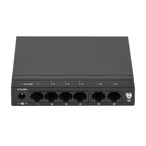 Switch ethernet 4x PoE 10/100Mbps, 2 porturi 10/100 Mbps uplink, Utepo SF6P-FHM