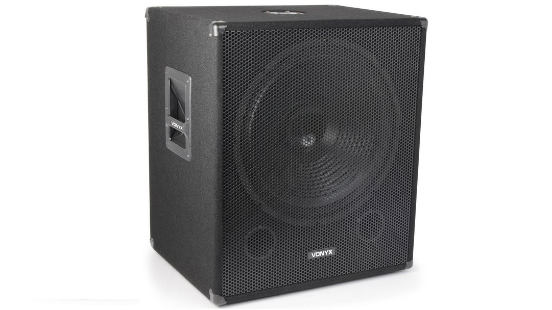 Subwoofer activ 500W, 2x 250W, 8Ohm, 18inch, Vonyx SMWBA18, Jack 6.35, RCA, negru