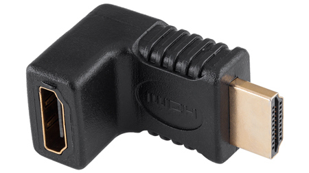 Adaptor HDMI tata si mama ZLA0666, unghi 90 grade, negru