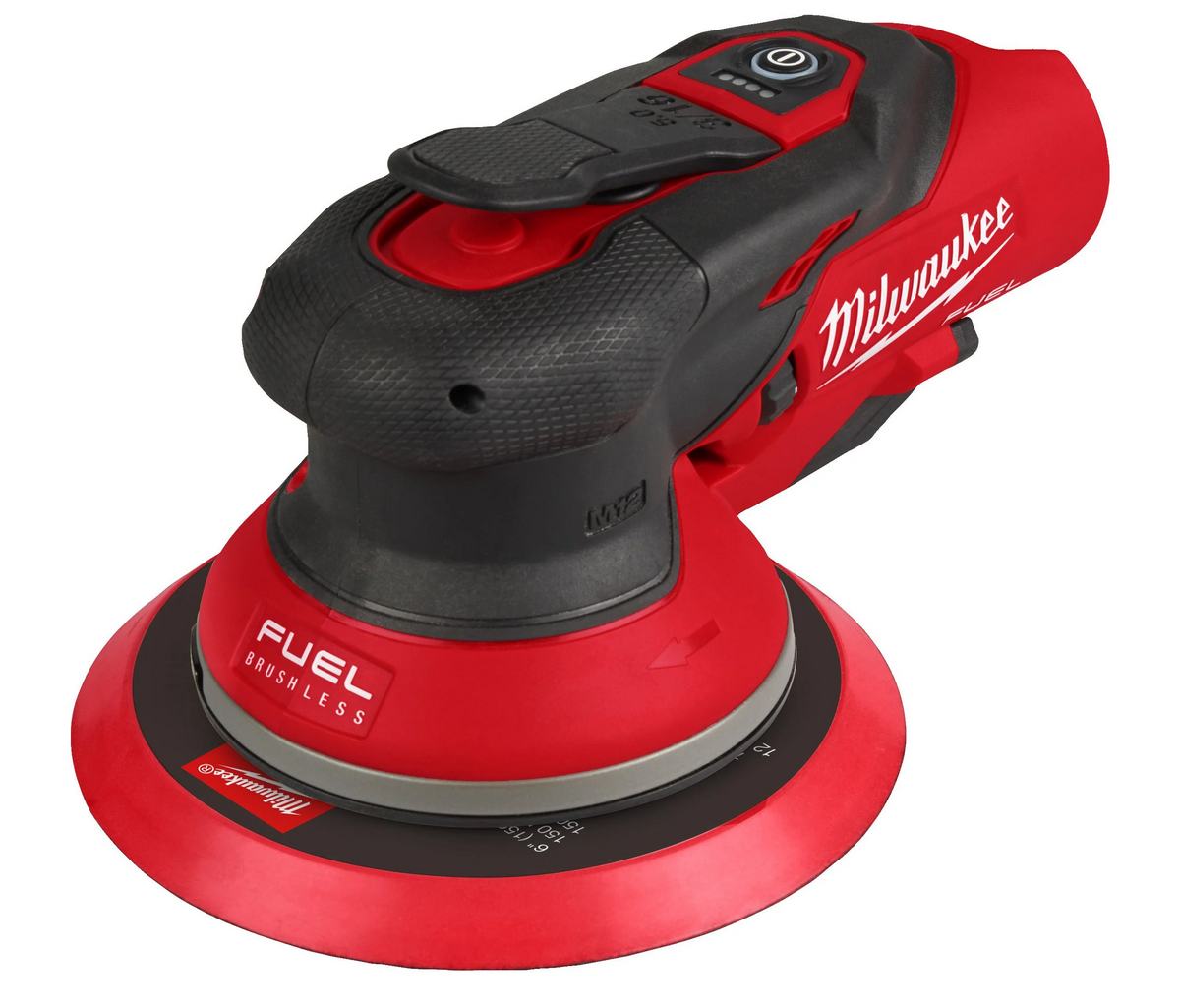 Slefuitor orbital M12 FUEL Milwaukee, 150mm, cu orbita 5mm, roata cu viteza variabila, suport de slefuire, 4933493650