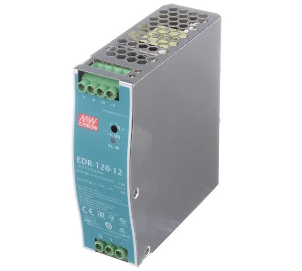 Sursa de alimentare Mean Well EDR-120-12, 12V, 10A, 120W, montare pe sina DIN