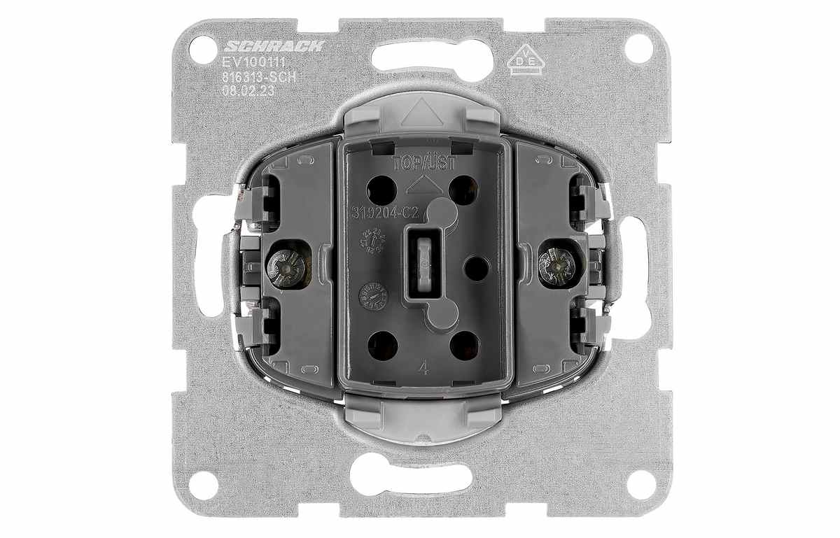 Insert cap scara pentru intrerupator Schrack EV100111, cleme cu element elastic, 230V, 10A, IP20