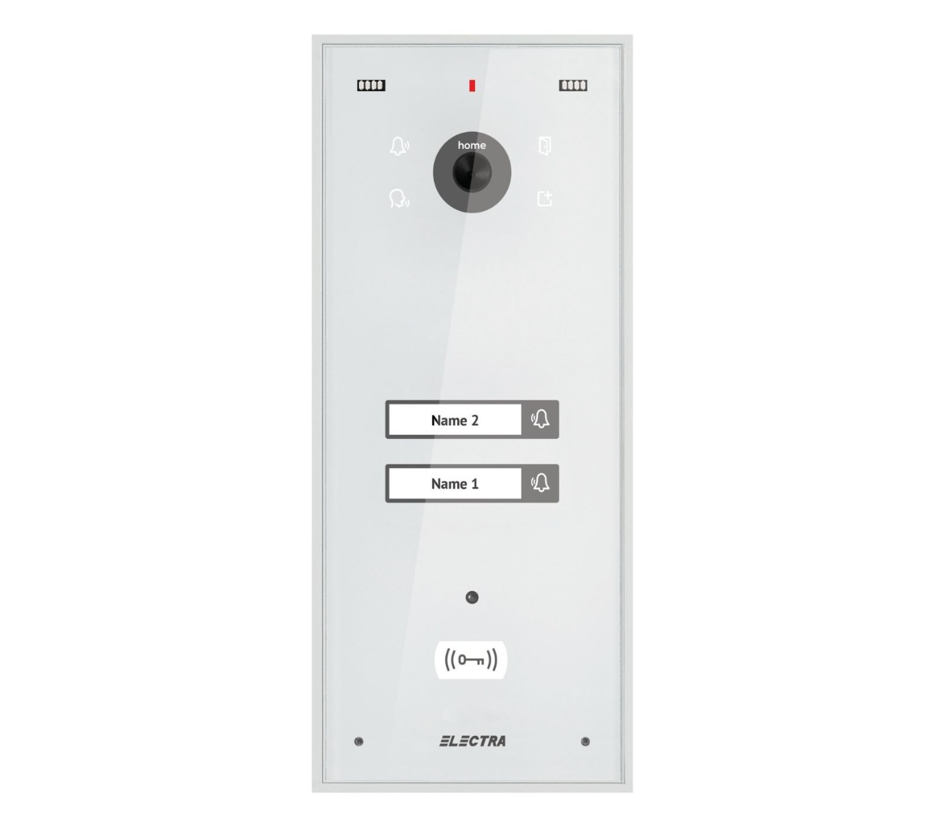 Post exterior videointerfon, 2 familii, alb, montaj aparent, Electra VPH.02S03.ELWTL