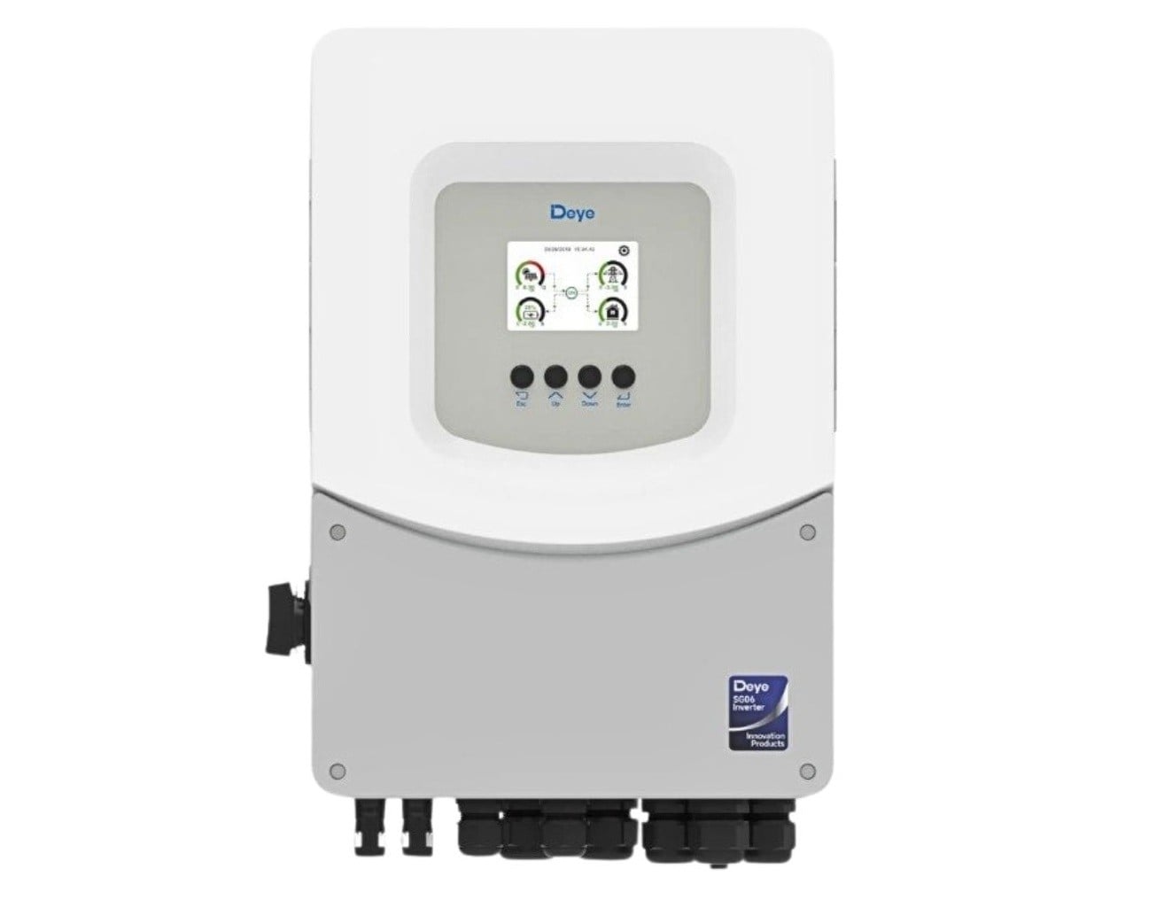 Invertor solar hibrid Deye SUN-6K-SG06LP1-EU-BM2, monofazat, 6 kW, 2 MPPT, baterii 48V, WiFi, IP65
