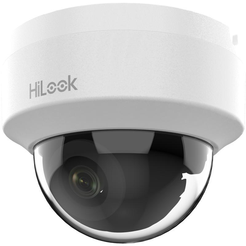 Camera supraveghere IP HiLook IPC-D141H-C, 4MP, lentila fixa 2.8 mm, IR 20m, Dome, PoE, H.265+, DWDR, carcasa plastic, interior