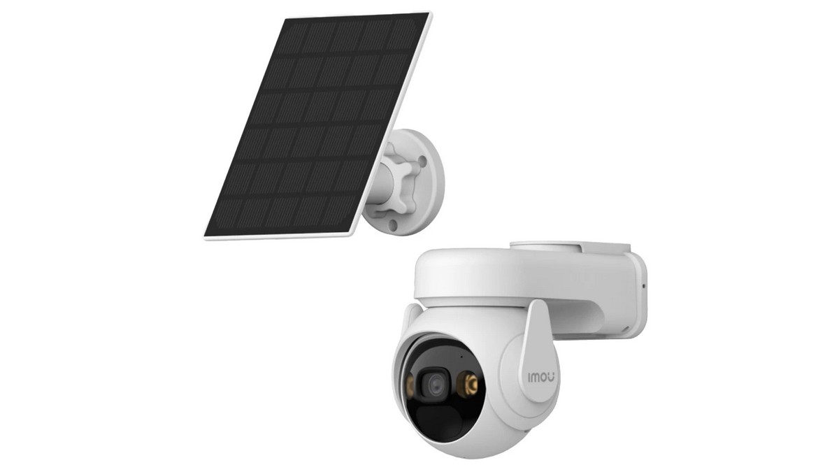 Camera de supraveghere Wi-Fi Imou Cell PT Lite cu panou solar, 3MP, baterie reincarcabila, audio bidirectional, PIR, IP66, IPC-K9ECP-3T0WE/FSP12-TYPEC