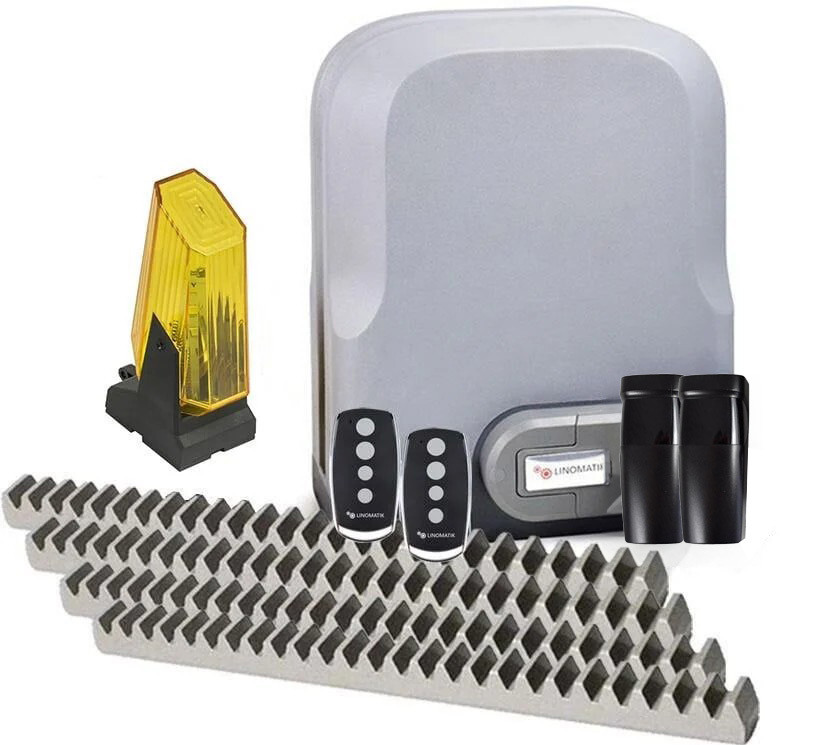 Kit automatizare poarta culisanta 600 Kg Linomatik + 4 metri cremaliera metalica