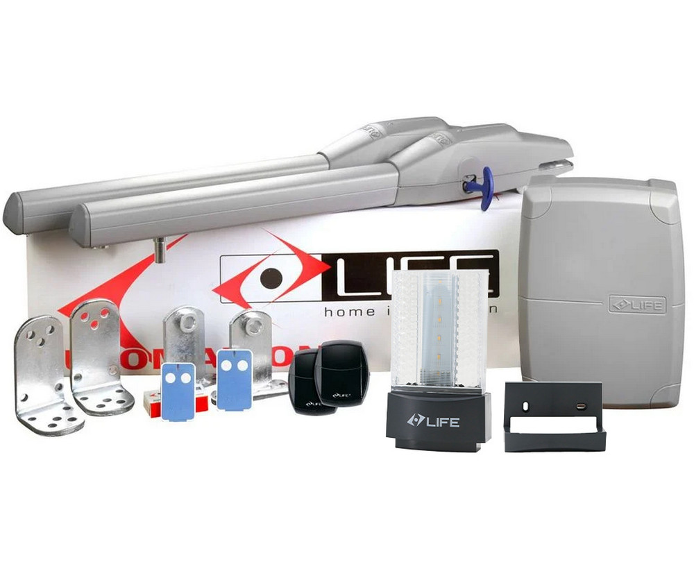 Kit automatizare poarta batanta 2x2 metri Life, OPTIMO2