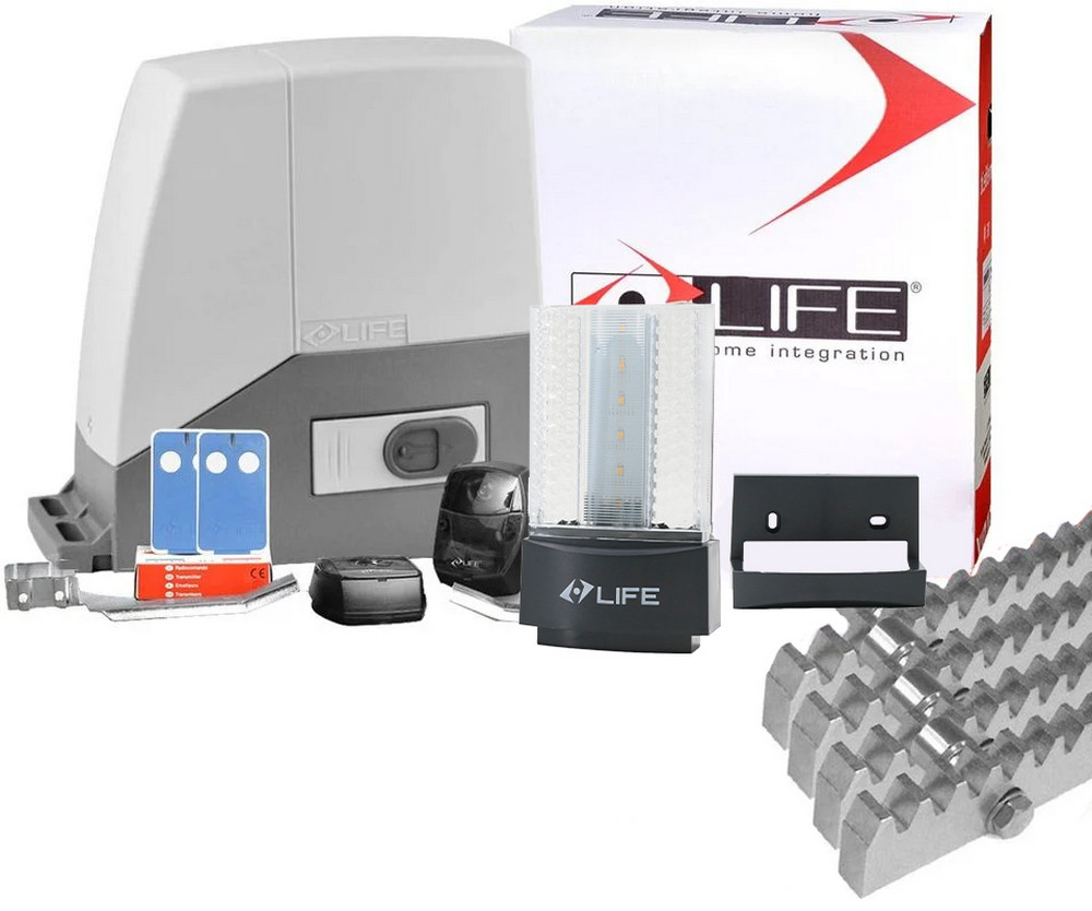 Kit automatizare poarta culisanta 600 Kg LIFE Acer 600 + 4 metri cremaliera