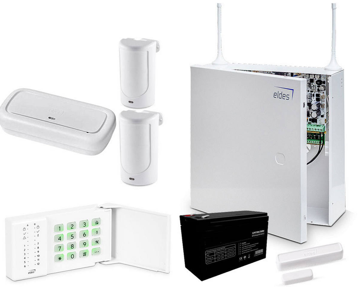 Kit centrala wireless Eldes GSM/GPRS 2 zone exterior