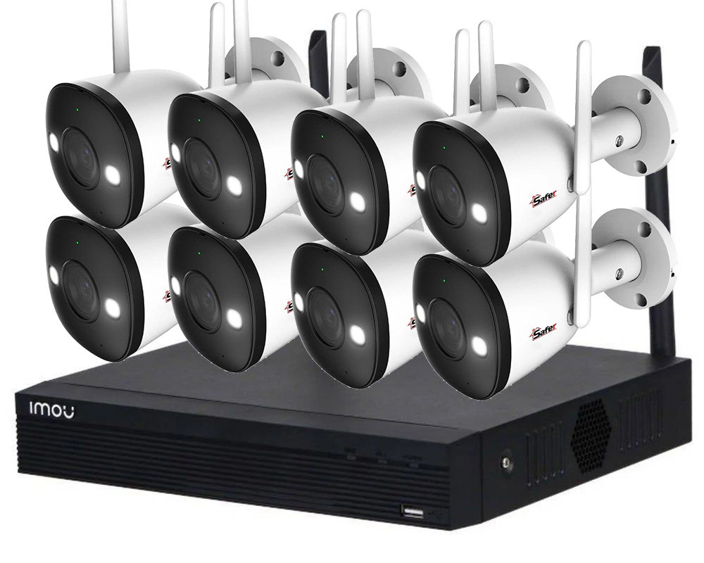 Kit de spuraveghere video, 8 camere wireless 4 MP, NVR wireless, KIT-4MP-WIFI