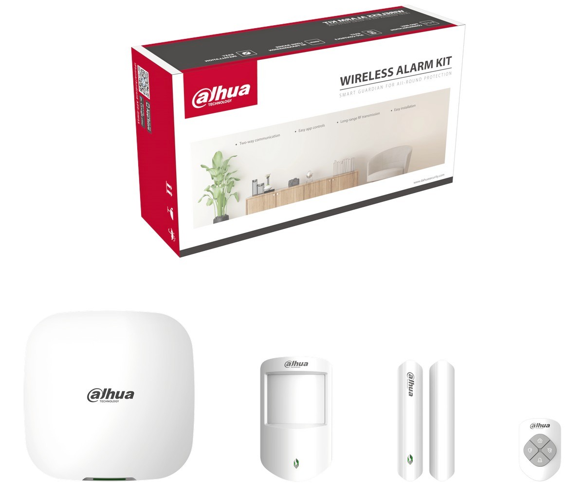 Kit sistem de alarma wireless, 868 MHz, 150 de zone, Dahua, ART-ARC3000H-03-W2(868)