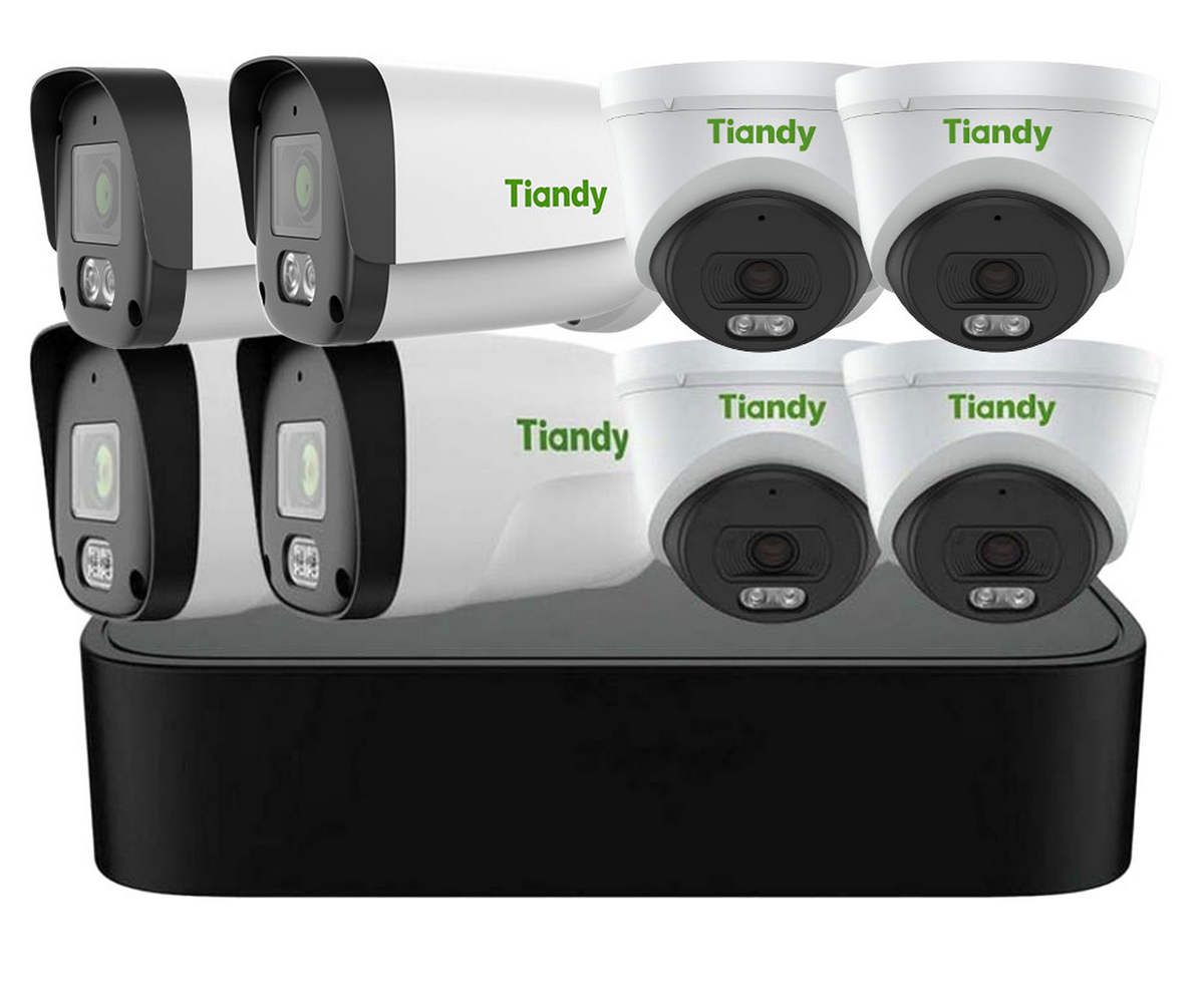 Kit supraveghere IP simplu, 8 camere PoE, 4MP, IR 30m, NVR 8 canale, KIT-TN-4MPMIXPOE
