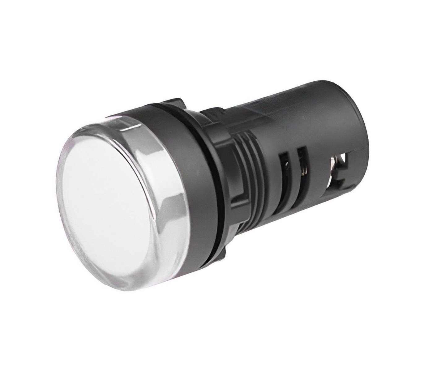 Lampa de semnalizare cu LED, 24V AC sau DC, diametru 22mm, alb, Freder LS-WH-D22/24V