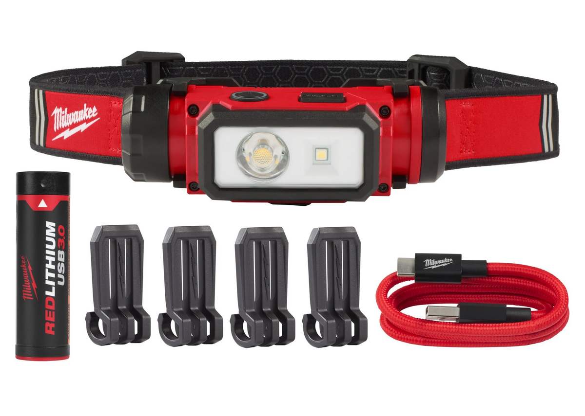 Lanterna frontala reincarcabila Milwaukee TRUEVIEW L4 HL2-301, 600 lumeni, incarcare prin USB, acumulator 4V, IP54, 4933479963