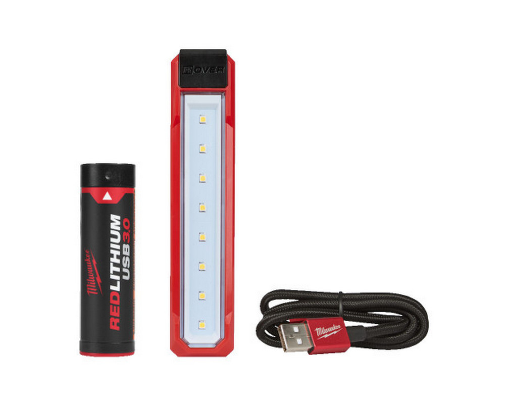 Lanterna LED compacta Milwaukee, 445 lumeni, acumulator 3 Ah reincarcabil, magnet dublu si clema de prindere, IP54, 4933479763