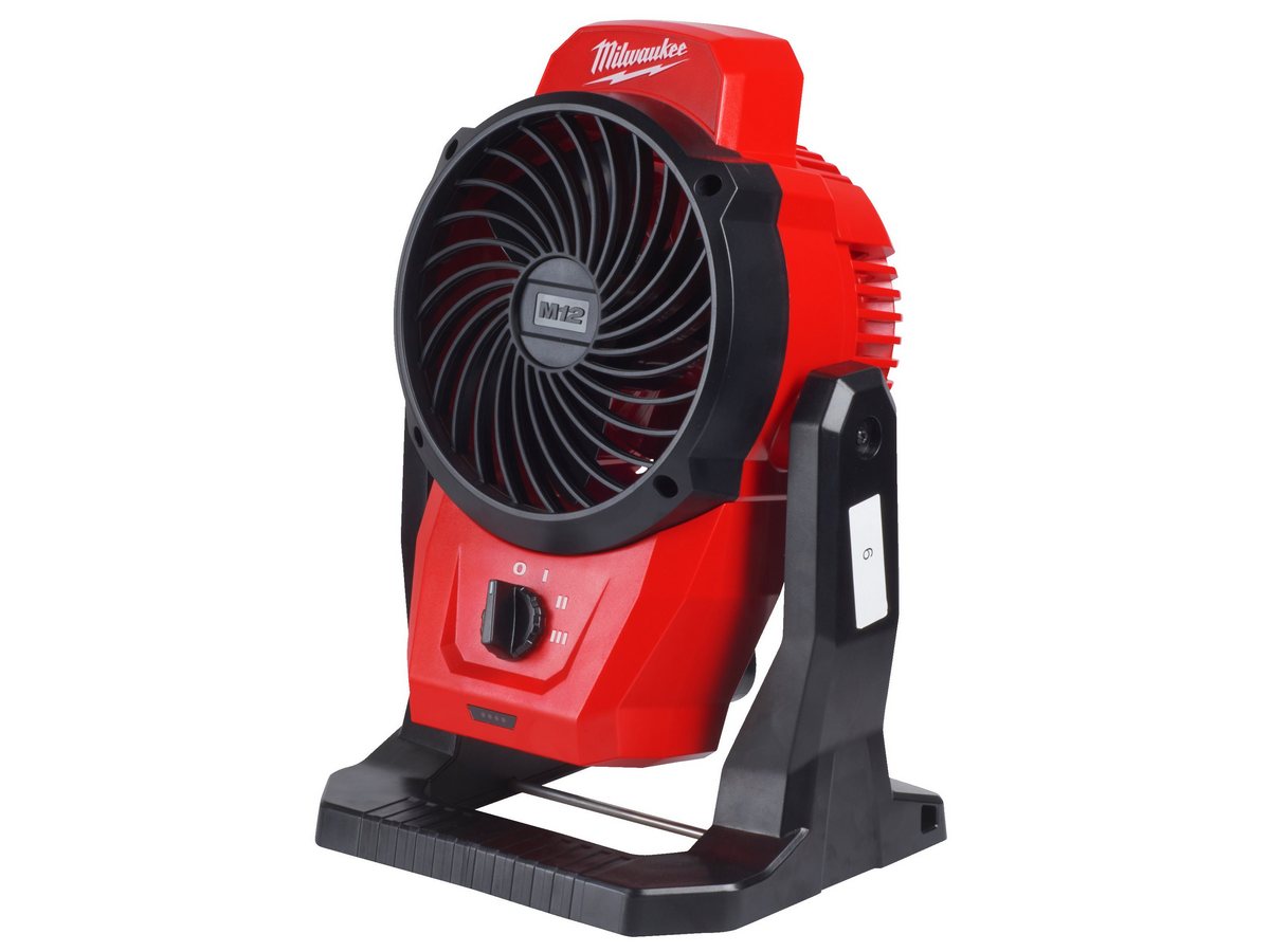 Ventilator Milwaukee M12 AF-0, 3 viteze, 22.53km/h, suport agatare, autonomie 3h, 4933478228