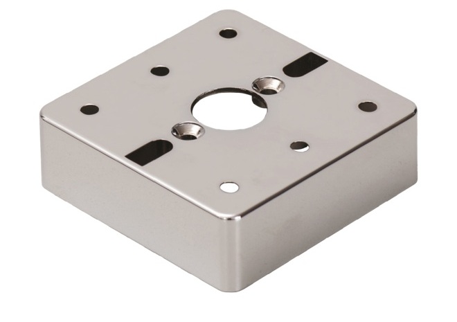 Carcasa metalica montaj aplicat metalic pentru butoane acces, aliaj zinc, finisaj crom, MBB-811C-M
