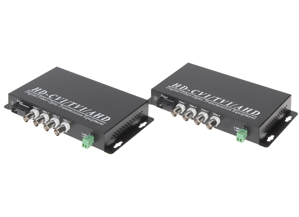Media convertor SM conector, SC 20KM, 4x VIDEO + RS-485, OVH-4D/SC