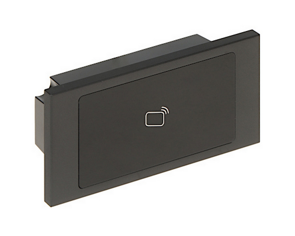 Modul videointerfon Dahua VTO4202FB-MR1, cititor de carduri, 125kHz, aluminiu, negru