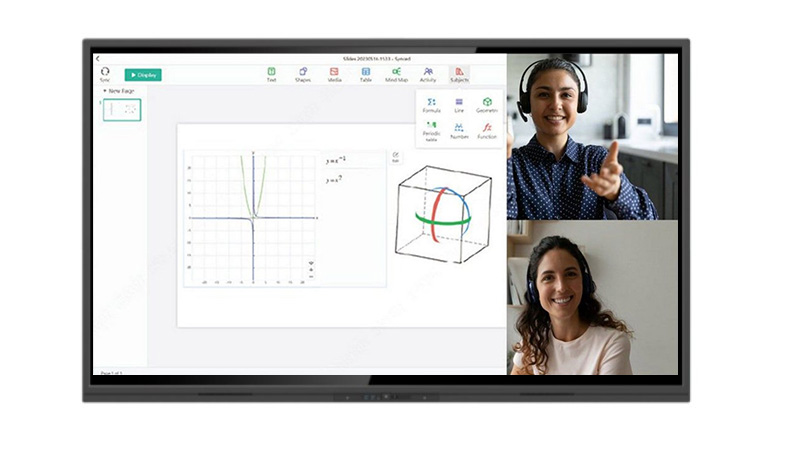 Tabla interactiva Whiteboard cu touchscreen Dahua LPH75-ST420-L, 4K DLED, diagonala 75 inch, Wi-Fi, Bluetooth