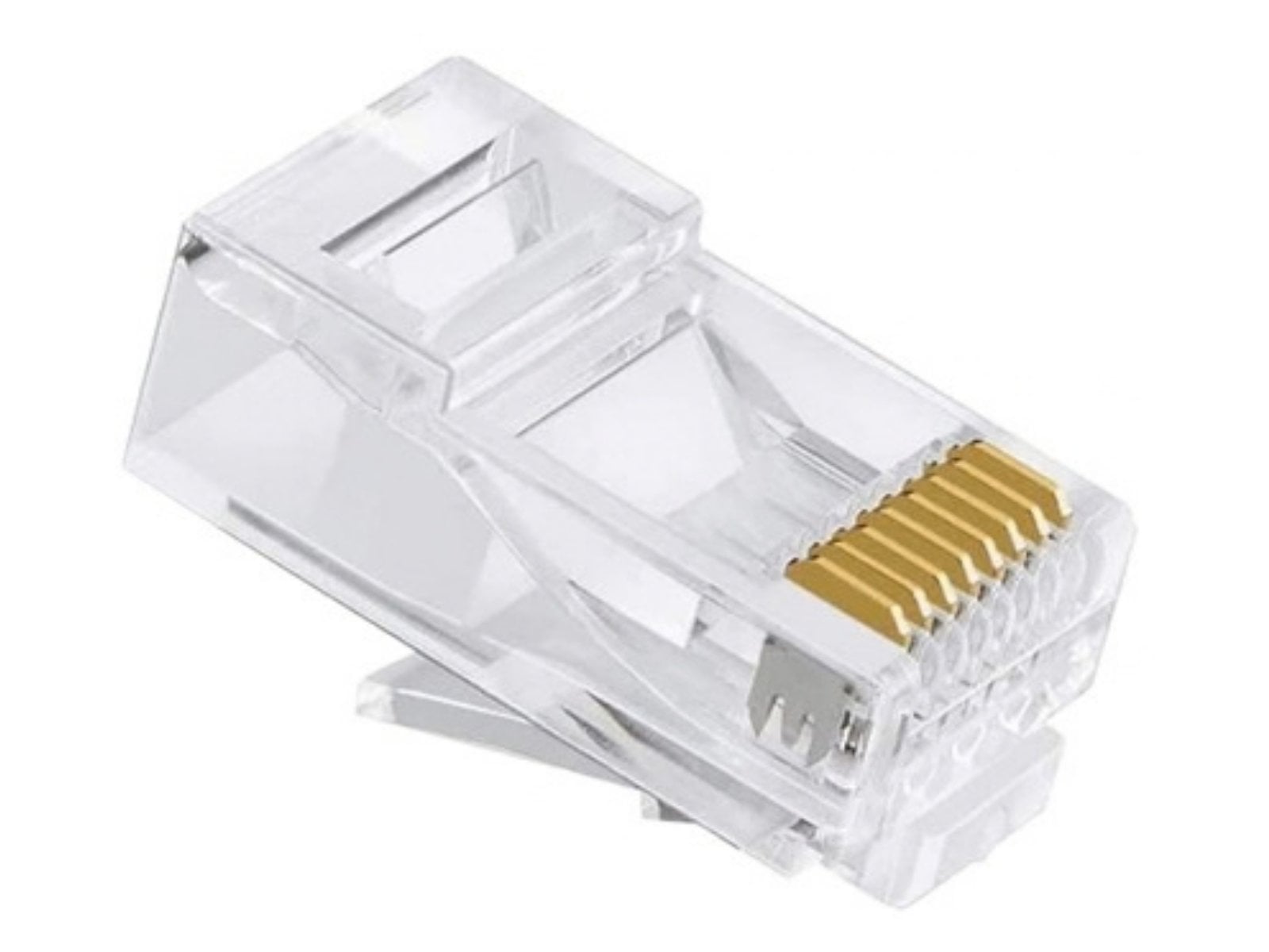 Mufa RJ45 neecranata, 8P8C, CAT 5E, Pass Through, contacte aurite 3 microni, pentru conductor plin, TEL0071S